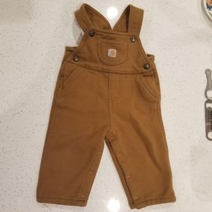 Carhartt button snap overalls, size: 12m.